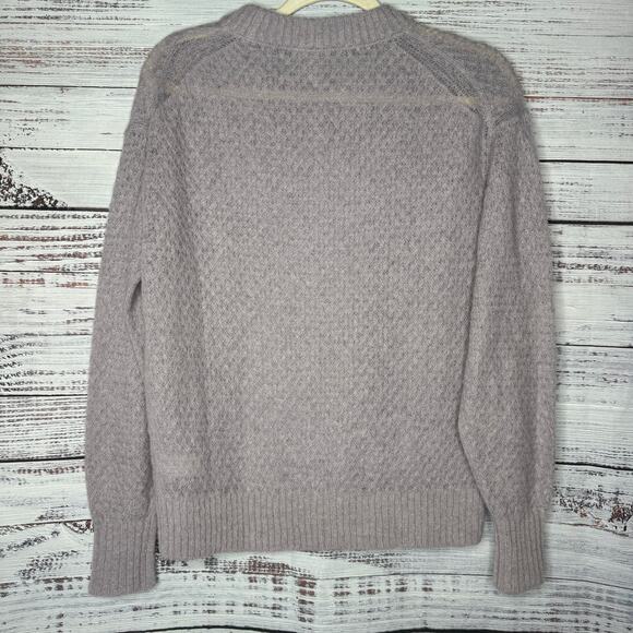 Everlane Women’s Alpaca Wool Blend Crewneck Sweater XS Gray Textured Knit - Picture 4 of 4